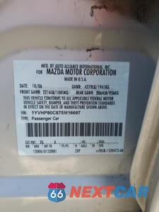 Zdjęcie 12 z 14 samochodu: 2007 MAZDA 6 I VIN:1YVHP80C875M16697 - miniatura