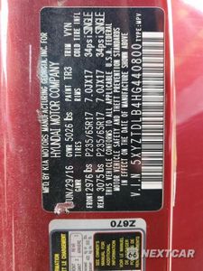 Zdjęcie 14 z 14 samochodu: 2017 HYUNDAI SANTA FE SPORT VIN:5XYZTDLB4HG440800 - miniatura