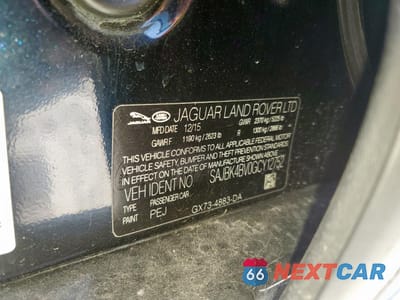 Zdjęcie 12 z 12 samochodu: 2016 JAGUAR XF PRESTIGE VIN:SAJBK4BV0GCY12752 - miniatura