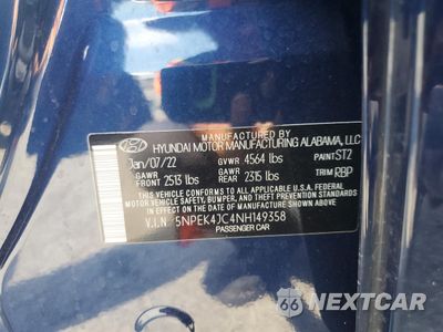 Zdjęcie 13 z 16 samochodu: 2022 HYUNDAI SONATA N LINE VIN:5NPEK4JC4NH149358 - miniatura