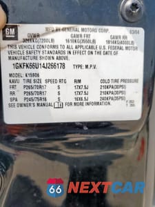 Zdjęcie 13 z 13 samochodu: 2004 GMC YUKON XL DENALI VIN:1GKFK66U14J266178 - miniatura