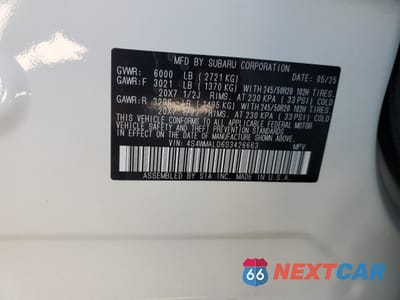 Zdjęcie 13 z 16 samochodu: 2025 SUBARU ASCENT LIMITED VIN:4S4WMALD6S3426663 - miniatura