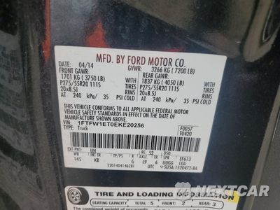 Zdjęcie 12 z 14 samochodu: 2014 FORD F150 SUPERCREW VIN:1FTFW1ET0EKE20256 - miniatura