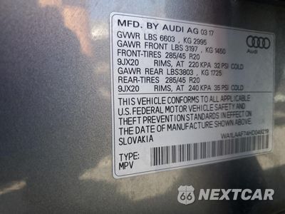 Zdjęcie 13 z 16 samochodu: 2017 AUDI Q7 PREMIUM PLUS VIN:WA1LAAF74HD049219 - miniatura
