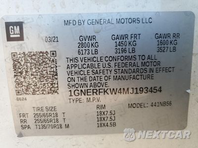 Zdjęcie 13 z 14 samochodu: 2021 CHEVROLET TRAVERSE LS VIN:1GNERFKW4MJ193454 - miniatura
