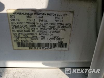 Zdjęcie 12 z 14 samochodu: 2007 NISSAN ALTIMA 3.5SE VIN:1N4BL21E07N486673 - miniatura
