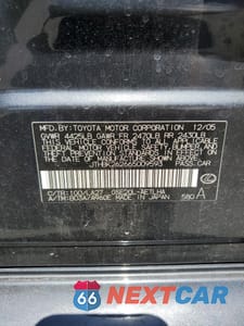 Zdjęcie 12 z 14 samochodu: 2006 LEXUS IS 250 VIN:JTHBK262665009593 - miniatura