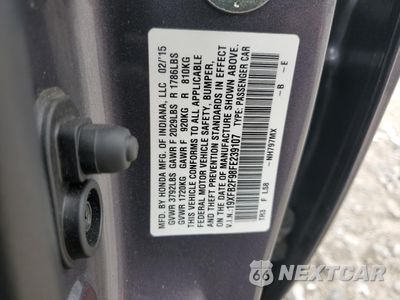 Zdjęcie 12 z 12 samochodu: 2015 HONDA CIVIC EXL VIN:19XFB2F98FE239107 - miniatura