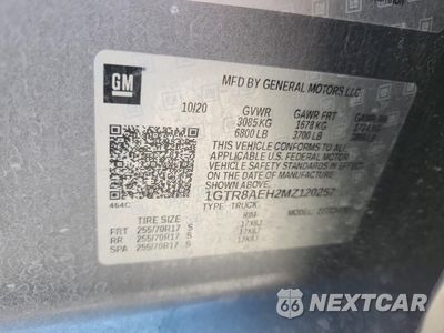 Zdjęcie 12 z 13 samochodu: 2021 GMC SIERRA C1500 VIN:1GTR8AEH2MZ120257 - miniatura
