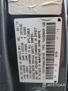 Zdjęcie 12 z 13 samochodu: 2010 HONDA ACCORD LXP VIN:1HGCP2F48AA126165 - miniatura