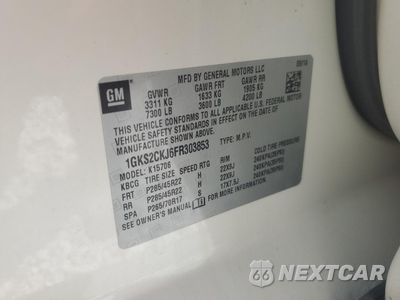 Zdjęcie 13 z 13 samochodu: 2015 GMC YUKON DENALI VIN:1GKS2CKJ6FR303853 - miniatura
