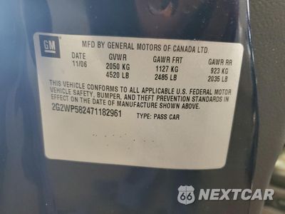 Zdjęcie 12 z 14 samochodu: 2007 PONTIAC GRAND PRIX VIN:2G2WP582471182961 - miniatura