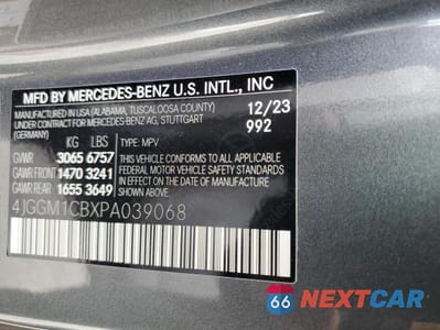 Zdjęcie 14 z 14 samochodu: 2023 MERCEDES-BENZ EQE SUV 350 4MATIC VIN:4JGGM1CBXPA039068 - miniatura