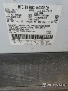 Zdjęcie 14 z 14 samochodu: 2016 FORD EXPLORER VIN:1FM5K7B8XGGA93957 - miniatura