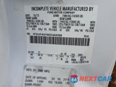 Zdjęcie 12 z 12 samochodu: 2014 FORD F450 SUPER DUTY VIN:1FDUF4GY6EEA62558 - miniatura