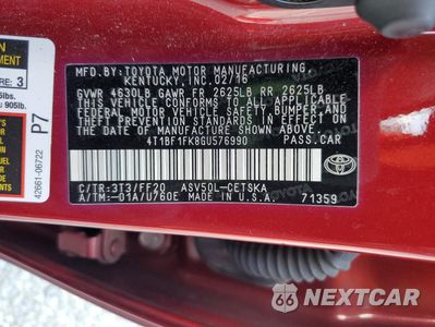 Zdjęcie 13 z 15 samochodu: 2016 TOYOTA CAMRY LE VIN:4T1BF1FK8GU576990 - miniatura