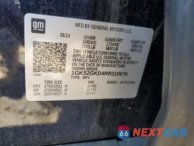 Zdjęcie 13 z 13 samochodu: 2024 GMC YUKON XL K1500 SLT VIN:1GKS2GKD4RR310676 - miniatura