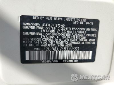 Zdjęcie 13 z 13 samochodu: 2014 SUBARU XV CROSSTREK 2.0 PREMIUM VIN:JF2GPACC2E8329363 - miniatura