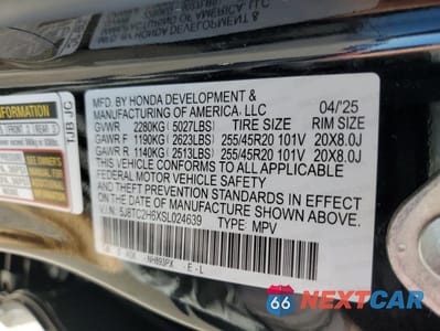 Zdjęcie 13 z 15 samochodu: 2025 ACURA RDX A-SPEC VIN:5J8TC2H6XSL024639 - miniatura