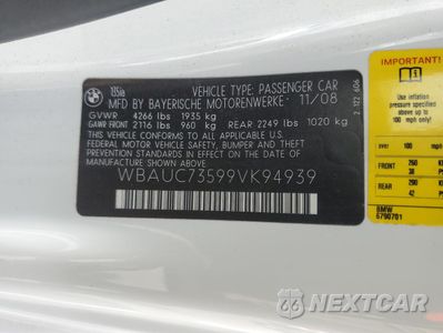 Zdjęcie 12 z 14 samochodu: 2009 BMW 135 I VIN:WBAUC73599VK94939 - miniatura