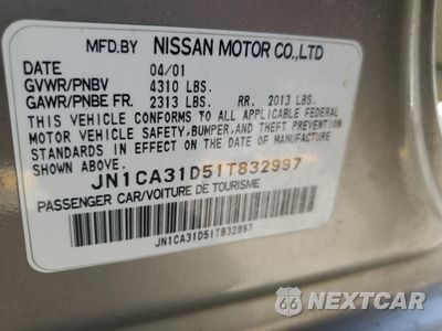 Zdjęcie 12 z 12 samochodu: 2001 NISSAN MAXIMA GXE VIN:JN1CA31D51T832997 - miniatura
