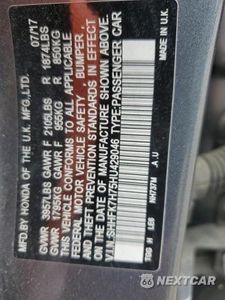 Zdjęcie 12 z 12 samochodu: 2017 HONDA CIVIC EXL VIN:SHHFK7H75HU429046 - miniatura