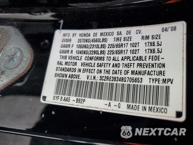 Zdjęcie 14 z 14 samochodu: 2008 HONDA CR-V LX VIN:3CZRE38348G705653 - miniatura