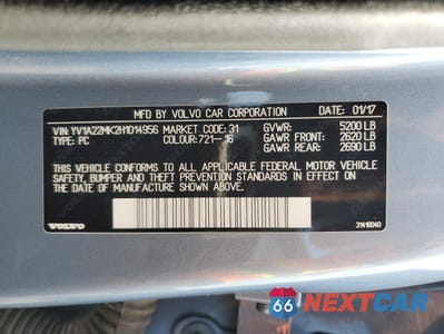 Zdjęcie 12 z 13 samochodu: 2017 VOLVO S90 T6 MOMENTUM VIN:YV1A22MK2H1014956 - miniatura