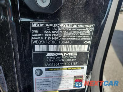 Zdjęcie 12 z 12 samochodu: 2008 MERCEDES-BENZ SL 55 AMG VIN:WDBSK72F88F139443 - miniatura