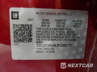 Zdjęcie 12 z 13 samochodu: 2018 CHEVROLET MALIBU HYBRID VIN:1G1ZF5SU6JF150270 - miniatura