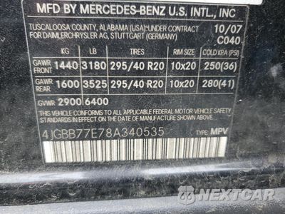Zdjęcie 13 z 13 samochodu: 2008 MERCEDES-BENZ ML 63 AMG VIN:4JGBB77E78A340535 - miniatura