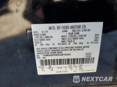 Zdjęcie 13 z 16 samochodu: 2019 FORD EXPLORER LIMITED VIN:1FM5K8F8XKGB10362 - miniatura