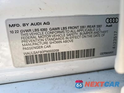 Zdjęcie 12 z 12 samochodu: 2023 AUDI S8 VIN:WAULSAF80PN003209 - miniatura