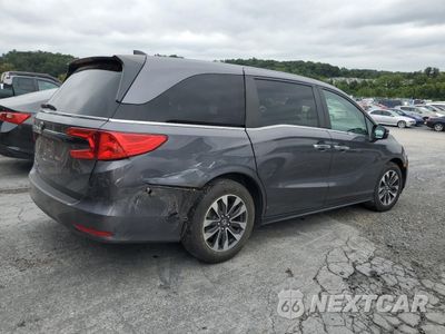 Trzecie zdjęcie samochodu z tyłu: 2021 HONDA ODYSSEY EXL VIN:5FNRL6H78MB026730 - miniatura