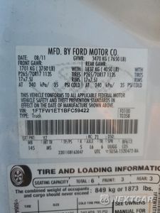 Zdjęcie 12 z 12 samochodu: 2011 FORD F150 SUPERCREW VIN:1FTFW1ET1BFC59422 - miniatura