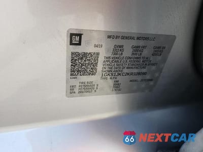 Zdjęcie 13 z 13 samochodu: 2019 GMC YUKON XL C1500 SLT VIN:1GKS1JKC2KR328090 - miniatura