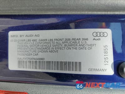 Zdjęcie 12 z 12 samochodu: 2023 AUDI A5 PREMIUM PLUS 45 VIN:WAUFACF5XPA049980 - miniatura