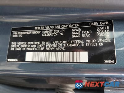 Zdjęcie 12 z 14 samochodu: 2015 VOLVO S80 PREMIER+ VIN:YV1902MC9F1184567 - miniatura