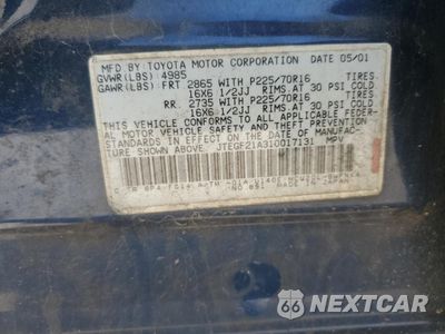 Zdjęcie 13 z 13 samochodu: 2001 TOYOTA HIGHLANDER VIN:JTEGF21A310017131 - miniatura