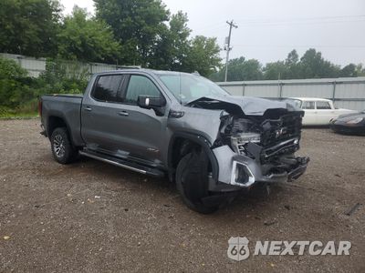 Czwarte zdjęcie samochodu z boku: 2021 GMC SIERRA K1500 AT4 VIN:1GTP9EED5MZ299046 - miniatura