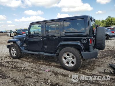 Drugie zdjęcie samochodu z przodu: 2014 JEEP WRANGLER UNLIMITED SAHARA VIN:1C4HJWEG4EL272890 - miniatura
