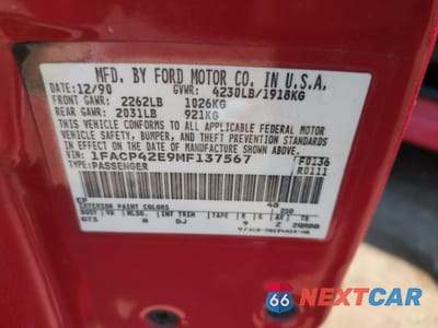 Zdjęcie 12 z 12 samochodu: 1991 FORD MUSTANG GT VIN:1FACP42E9MF137567 - miniatura