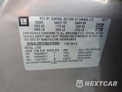 Zdjęcie 13 z 15 samochodu: 2011 CHEVROLET EQUINOX LT VIN:2CNALDEC6B6478080 - miniatura