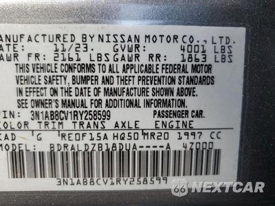 Zdjęcie 12 z 12 samochodu: 2024 NISSAN SENTRA SV VIN:3N1AB8CV1RY258599 - miniatura