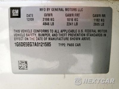Zdjęcie 13 z 13 samochodu: 2010 CADILLAC CTS LUXURY COLLECTION VIN:1G6DE5EG7A0121585 - miniatura