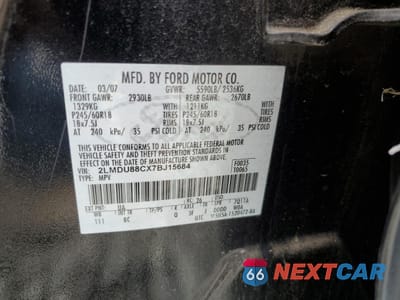 Zdjęcie 13 z 15 samochodu: 2007 LINCOLN MKX VIN:2LMDU88CX7BJ15684 - miniatura