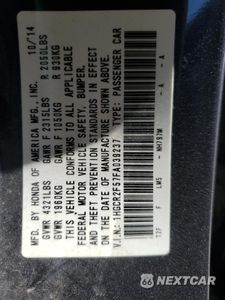 Zdjęcie 12 z 12 samochodu: 2015 HONDA ACCORD SPORT VIN:1HGCR2F57FA039237 - miniatura