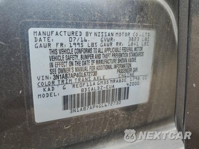 Zdjęcie 13 z 15 samochodu: 2016 NISSAN SENTRA S VIN:3N1AB7AP4GL672730 - miniatura