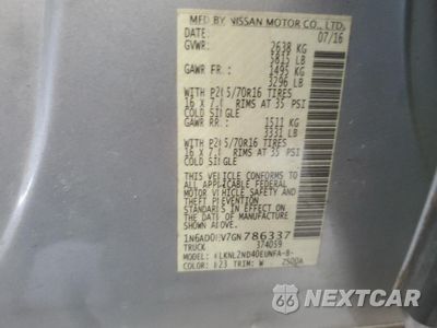 Zdjęcie 12 z 14 samochodu: 2016 NISSAN FRONTIER S VIN:1N6AD0EV7GN786337 - miniatura