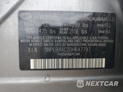 Zdjęcie 12 z 14 samochodu: 2013 HYUNDAI SONATA GLS VIN:5NPEB4AC2DH647797 - miniatura